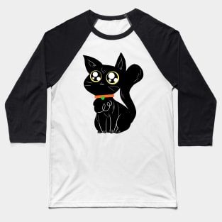 Cute Halloween Black Cat Baseball T-Shirt